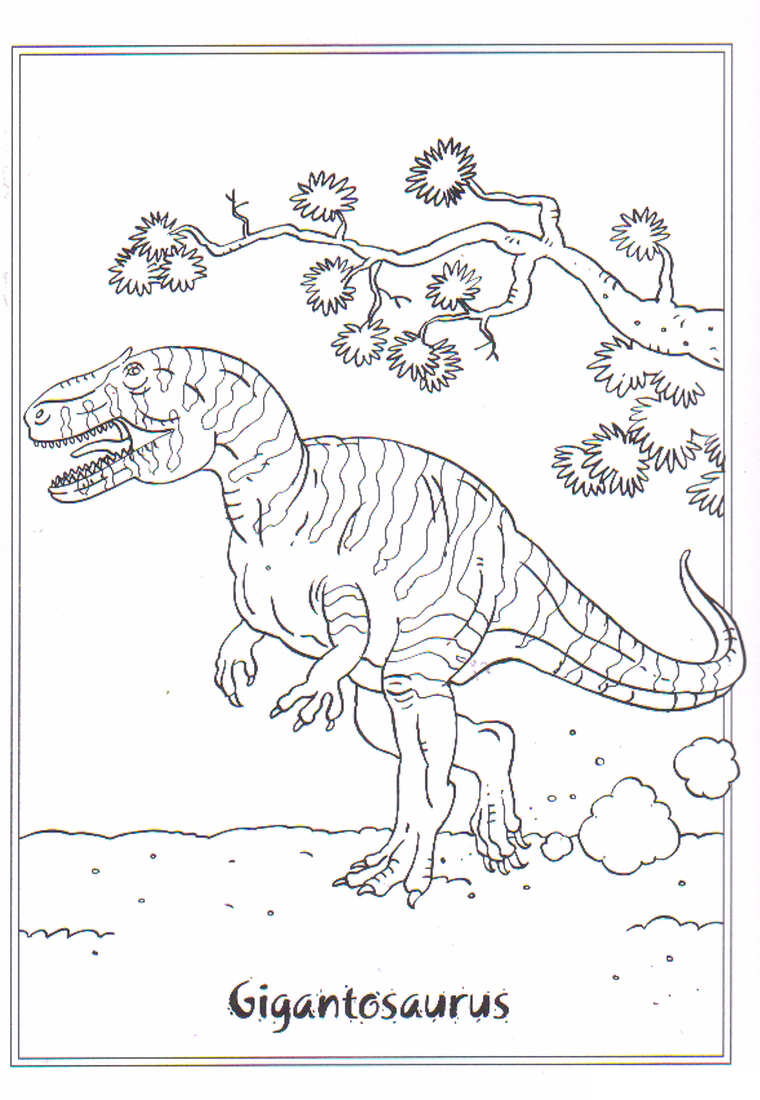 Plansa de colorat cu Dinozauri 21 115